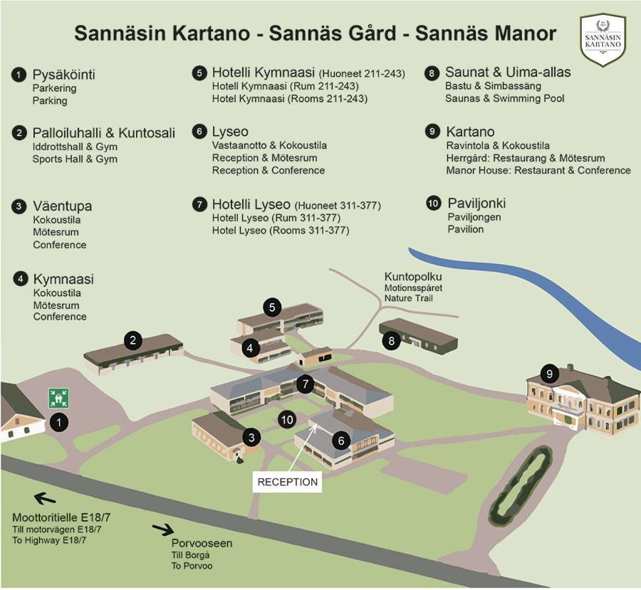 Sannasin Kartano Hotel ภายนอก รูปภาพ